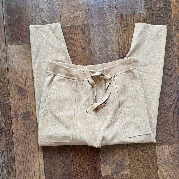 Camilla & Marc Charlton Relaxed Viscose Pant In Beige Melange Large - Picture 3 of 5